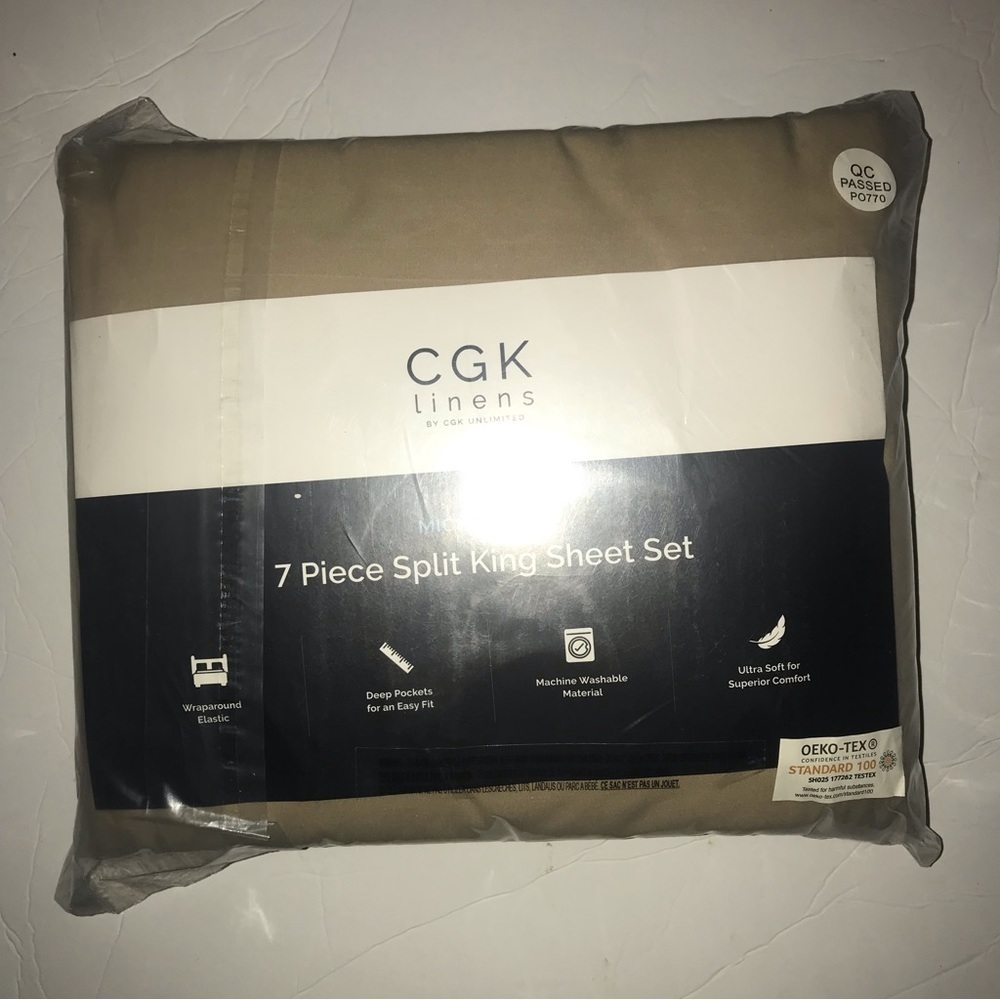 Cgk Linens split king sheets set